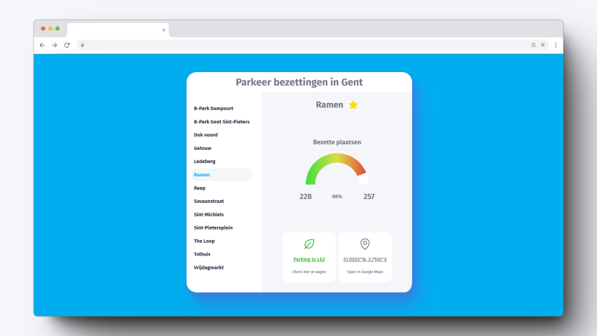 Parking App mockup